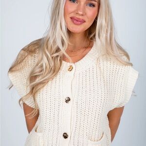 Elegant Cream Women's Cardigan